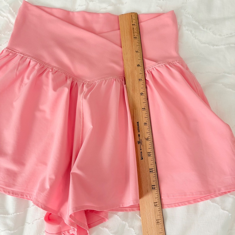 OFFLINE by Aerie Real Me Crossover Flowy Shorts Womens Small Pink Skort - Picture 8 of 8
